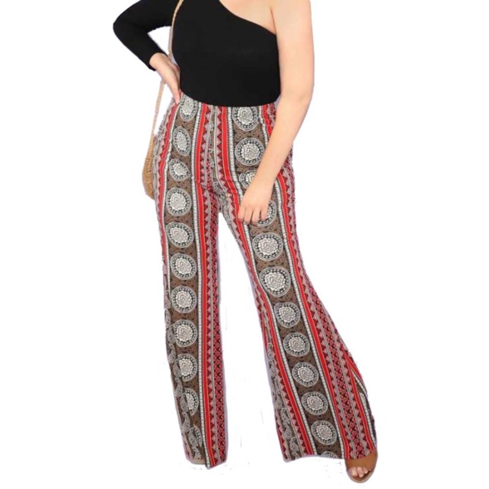 NWT Boho Flared Leg Stretch Pants